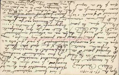 Anjo sobre âncora — Edição B. 943/3 — Editor B. (Boulogne-sur-Mer) — Verso