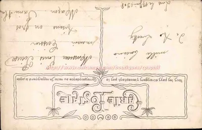 Menina com rosa — pequeno souvenir de uma grande amizade — editor A. Delcampe, n° 1909 — Verso