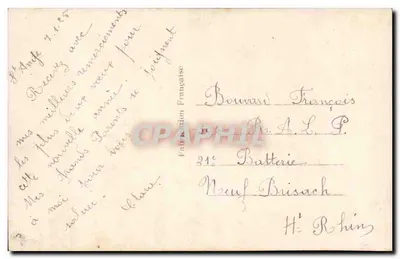 Viooltjes in een vaas — Antieke ansichtkaart — Uitgever EK° n°917 — Achterkant