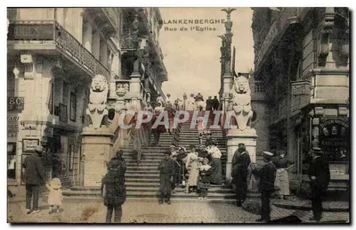 Blankenberghé — Rue de l'Église — editor P.B. (verso)
