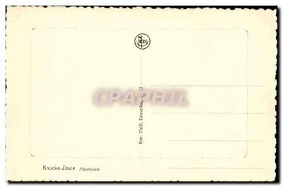 Knocke-Zoute - Praça Albert — vista da praça com carros da época — editor NLS, n°12 — Verso