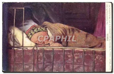 Niño dormido — escena tomada de 'Children', de Martineau — editor A. & C. Black, Londres