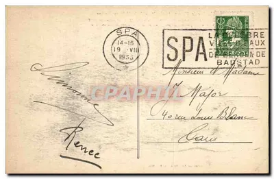 Spa - O Lago de Warfaix e o Castelo da Heid du Poukon — Coleção Artística, Spa — Verso