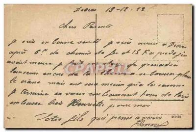 Oberwesel — widok na rzekę i zamek — wydawca nieznany, numer serii nieczytelny — Rewers