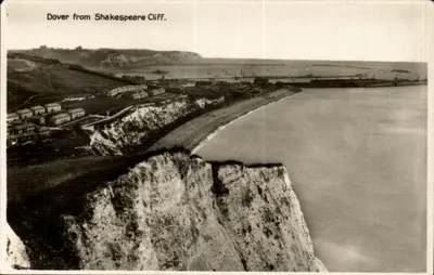 Dover a partir da Falésia de Shakespeare — vista panorâmica — The Milton Post Card, série 'Renowned'