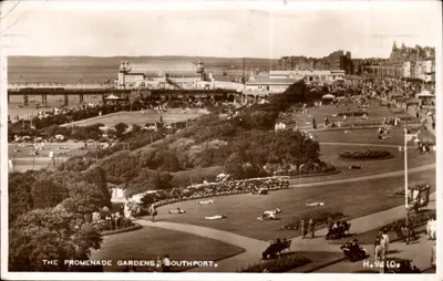 Os Jardins da Promenade, Southport — vista panorâmica — Valentine & Sons, Ltd. n° H.9210