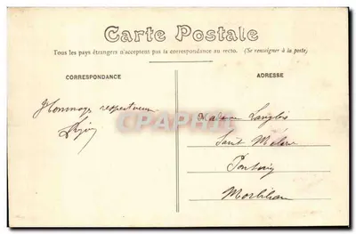 Paimpont (L.-et-V.) — A Igreja (antiga abadia) — E. Mary-Roussellière, editor, Rennes — Verso