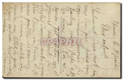 Clermont-Ferrand - Plac Jaude — widok panoramiczny z centralną statuą — wydawca D'O. n° 1098 — Rewers