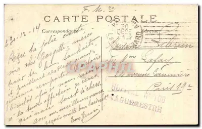 A Grande Guerra 1914 — O Geralíssimo JOFFRE e o General CASTELNAU dando ordens — Phot-Express — Verso
