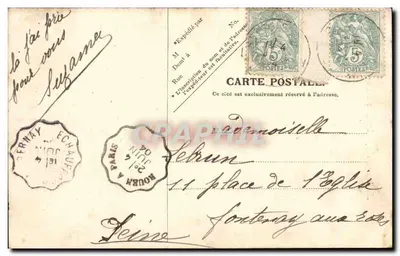 Dziewica z N. D. de la Délibrande — katedra w Paryżu — V. P. Paryż — Rewers