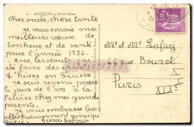 Alençon — Notre-Dame — Verlag unbekannt, Seriennummer nicht sichtbar — Rückseite