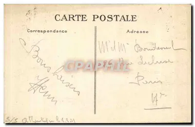 Paquebote "Ile-de-France" — ilustração marítima — G.F., Le Havre — Verso