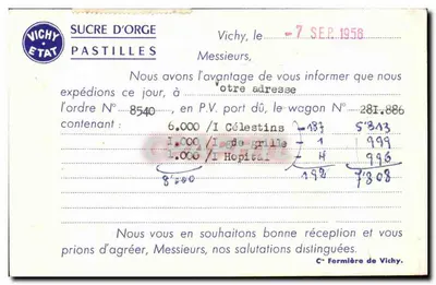 Vichy — Compagnie Fermière de Vichy — editor Vichy — Verso