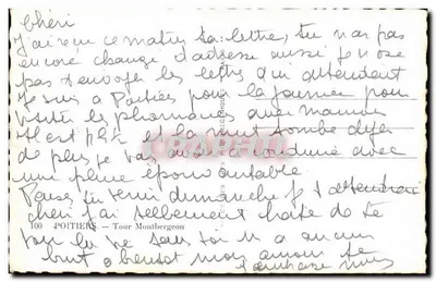 Torre Montbrégon — Poitiers — editor A.P. n°100 — Verso