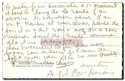Palácio de Justiça — A Lareira dos Condes de Poitiers — Editor C. Des Aulnay & Cie, n°109 — Verso