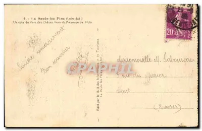 La Baule-les-Pins — Kąt Parku Zielonych Dębów (Loire-Inf) — Wydane przez Hall Informacji i Turystyki — Rewers