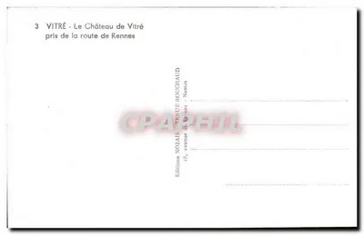 Vitré - O Castelo de Vitré — visto da estrada de Rennes — Edições Nozaïs-Tenue-Roughaud — Verso