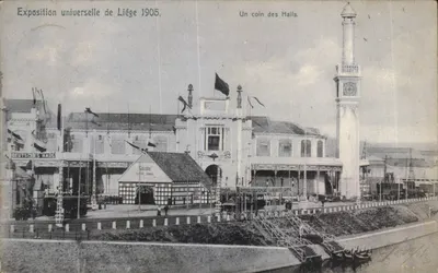 Exposition universelle de Liège 1905 — Un coin des Halls — éditeur : Nelle, Bruxelles, No 116