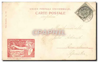 Exposition universelle de Liège 1905 — Un coin des Halls — éditeur : Nelle, Bruxelles, No 116 — Verso