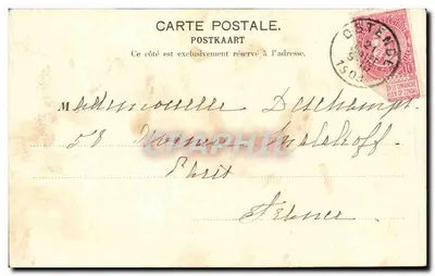 Mały Beguinage N. D. Gand — Ogólny widok — Wydawca G. Van de Putte, Alost, nr 5 — Rewers