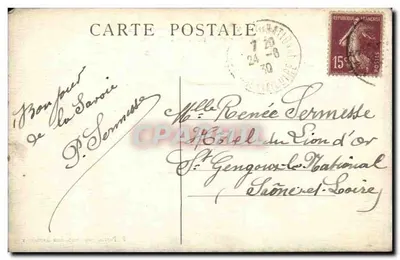 Ruta de Yenne a St-Genix-sur-Guiers — El Ródano y el Puente de Balme — P. Perrin, impresor en Avenières — Reverso