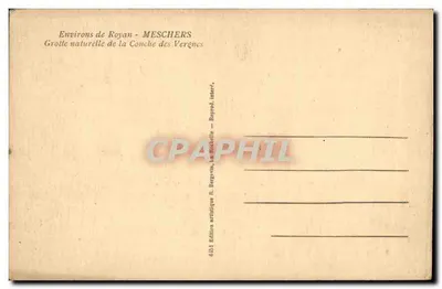 Conche des Vergènes — Oaza wokół Royan - MESCHERS — Wydawnictwo artystyczne R. Bergevin, La Rochelle — Rewers