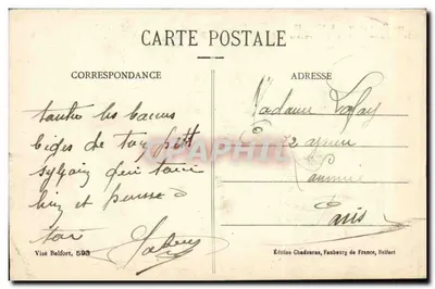 Dannemarie — Most wyrwany przez Niemców (31 maja 1915) — Wydawnictwo Chadorne, Faubourg de France, Belfort — Rewers