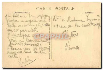 Lourdes - A Basílica e o Castelo Forte — Edição Grands Magasins de la Chapelle — Verso