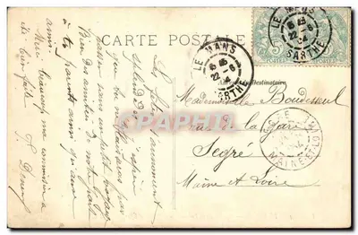 Le Mans — Plaza de la Prefectura y Caja de Ahorros — J. B. 4 — Reverso