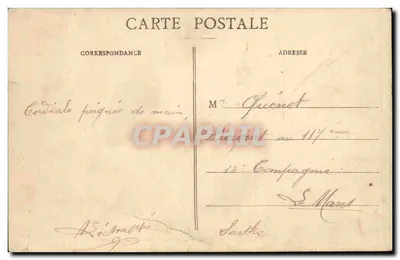 Beaumont-sur-Sarthe — Il Ponte sospeso — Vista prospettica — Edizione A. Jardin — Verso