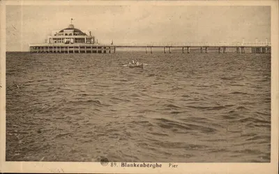 Pier de Blankenberge — vista do pontão com edifício central — Gibert, n°89