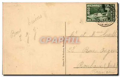 Blankenbergh — A Praia ao Monumento De Bruyne & Lippens — Edição M. De Kerdrae — Verso