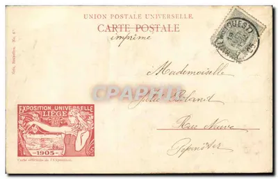 Wereldtentoonstelling van Luik 1905 — Oud kunst en Canada — Officiële ansichtkaart n° 67 — Achterkant