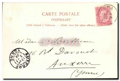 Spa — Plac Królewski — widok z kioskiem i salą koncertową — H. M. Uccle, nr 211 — Rewers