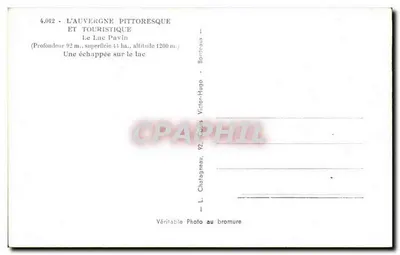 Le Luc Pavin — Auvèrge pitoresca e turística — Chataigneau — Verso