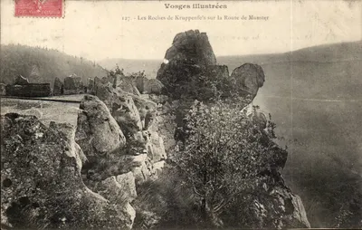 Les Roches de Kruppenfels na Estrada de Munster — Vosges illustrées, n°127