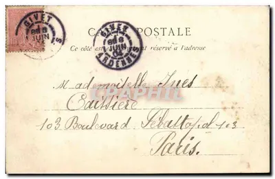 Vallei van de Maas — GIVET — Het Fort van Charlemont — J. WINLING, Edit., Charleville — Achterkant