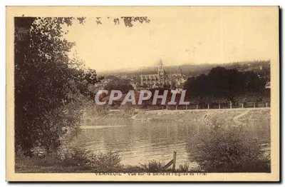 Verneuil - Vista sobre a Seine e a Igreja de Triel