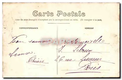 Saumur (M.-et-L.) — Hotel das Postas — Fr. Voelcker, fot. Saumur, depositado — Verso