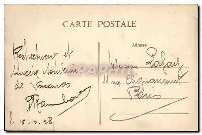 Périgueux — Boulevard Michel-Montaigne e Estrada de Paris — editor anônimo, n° 44 — Verso