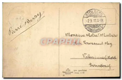 Stolberg — Castelo de Burg — editor C. G. K. Dessau, n° 10 — Verso