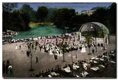 Wiesbaden — Concerto da tarde no Kurpark — editor não identificado