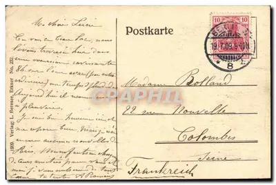 Grünewald i. M. — Vista sobre o Peetzsee — Verlag L. Bernsee, No. 232 — Verso