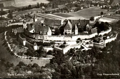 Veste Coburg — vista aérea original — Acro-Edita-Verlag, Füll