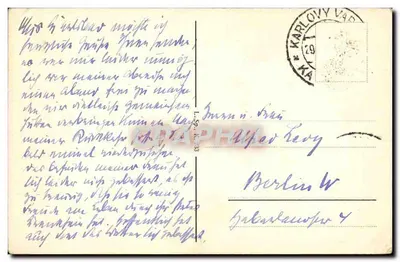 Karlsbad — Hotel Imperial — editor não identificado, número de série não visível — Verso