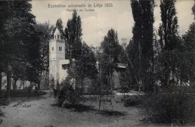 Pavilhão da Tunísia — Exposição Universal de Liège 1905 — Carta postal oficial