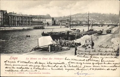 Liège — La Meuse au Quai des Pêcheurs — J.P.S.-LIÈGE