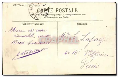 Castelo de Gartow — vista externa — Carta postal — Verso