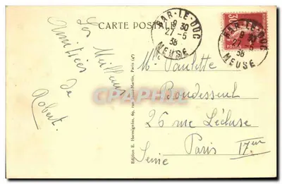 Bar-le-Duc — Rue André-Maginot — Estação dos Auto-Cars à direita — Verso