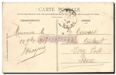 Tonnerre - A Montanha Saint-Loup — L. Durand, fotógrafo-editor — Verso